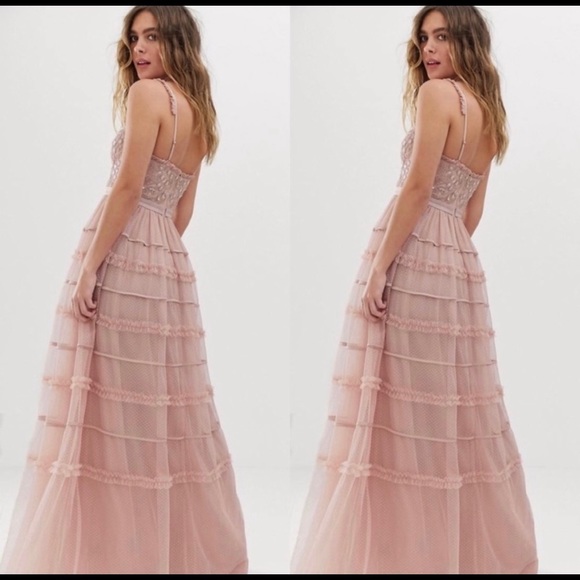 Pink Anthropologie Tulle Prom Dress/Gown - Picture 3 of 7